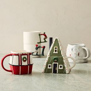 St. Jude Figural Skier Mugs | West Elm (US)
