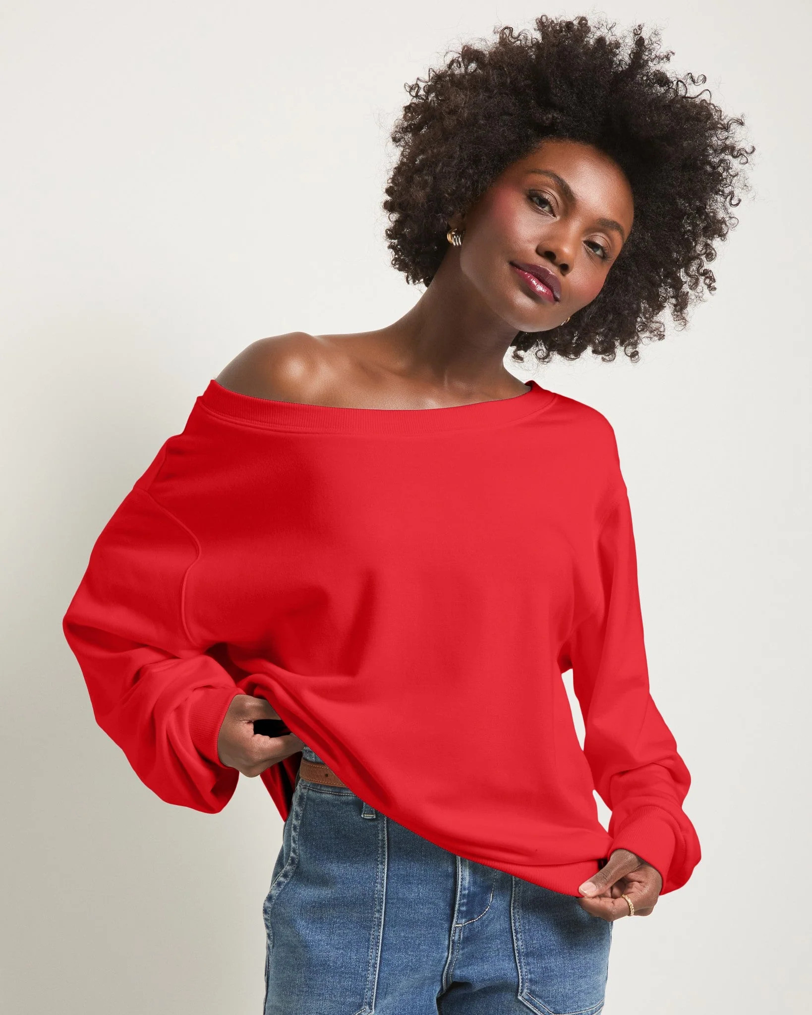 Brooksville One Shoulder Sweatshirt | Seventy Eight and Sunny