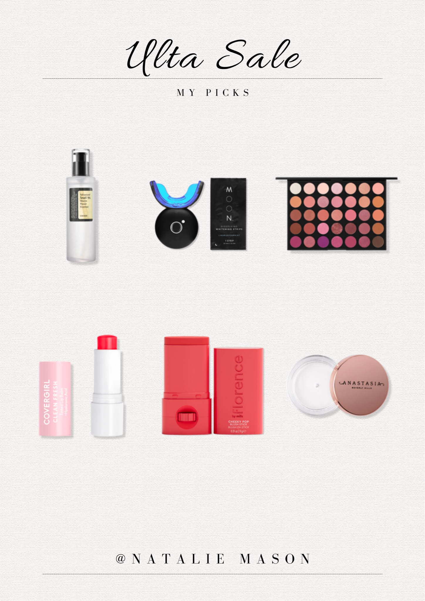 Ulta sale | snail mucus spray | moon | teeth whitener | makeup palette | eyeshadow | stocking stuffers | blush | tinted lipstick | Anastasia brow 

#LTKfindsunder50 #LTKGiftGuide #LTKsalealert