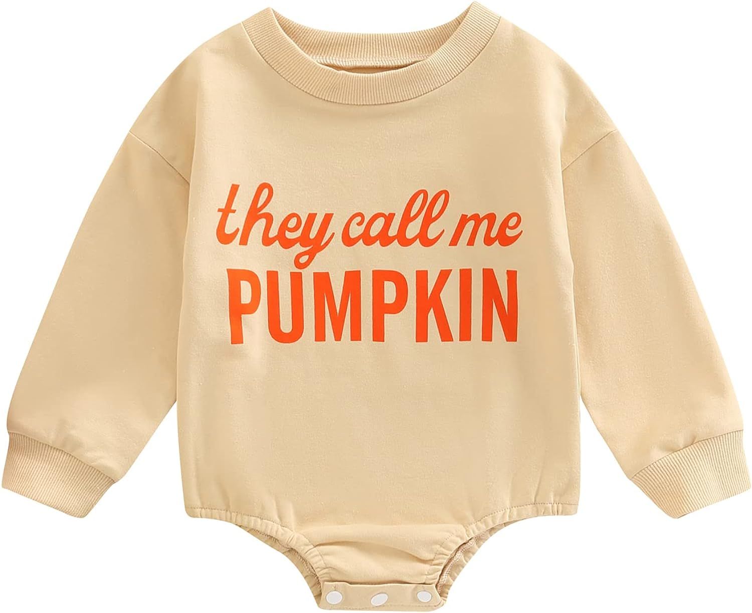 Halloween Baby Girl Boy Clothes Pumpkin Patch Outfit Oversized Long Sleeve Romper Sweatshirt Ones... | Amazon (US)