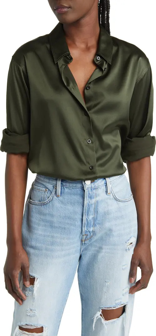 The Standard Women's Stretch Silk Button-Up Shirt | Nordstrom