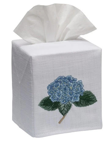 Tissue Box Cover, Botanical Embroidered - Jacaranda Living | Jacaranda Living