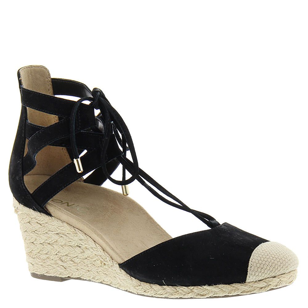 Vionic with Orthaheel Calypso Women's Black Sandal 6 M | Shoemall.com