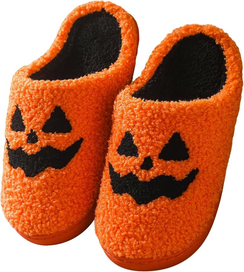 Halloween Pumpkin Slippers for Women Fall Shoes Gifts | Amazon (US)