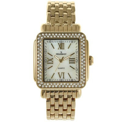 Peugeot Women's 36X30mm Gold Tank Bracelet Watch Panther Link Bracelet | Target