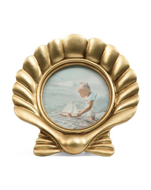 4x4 Scalloped Pearl Shell Tabletop Picture Frame | TJ Maxx