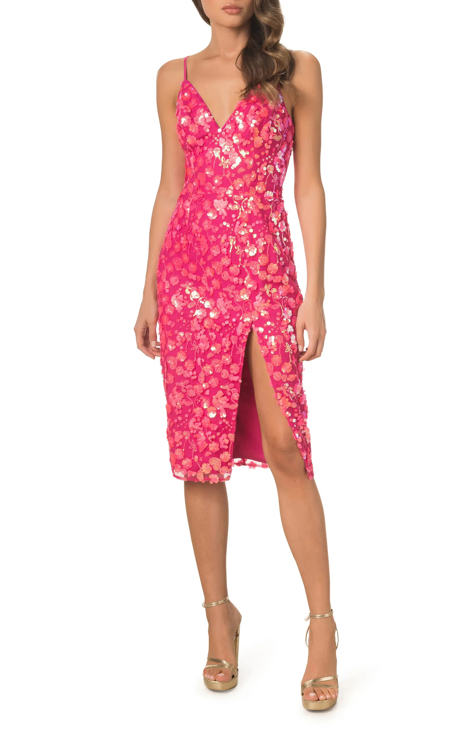 Anastasia Sequin Floral Cocktail Sheath Dress | Nordstrom