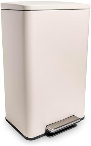 50 Liter / 13.2 Gallon Soft-Close, Smudge Resistant Trash Can with Foot Pedal and Built in Filter... | Amazon (US)