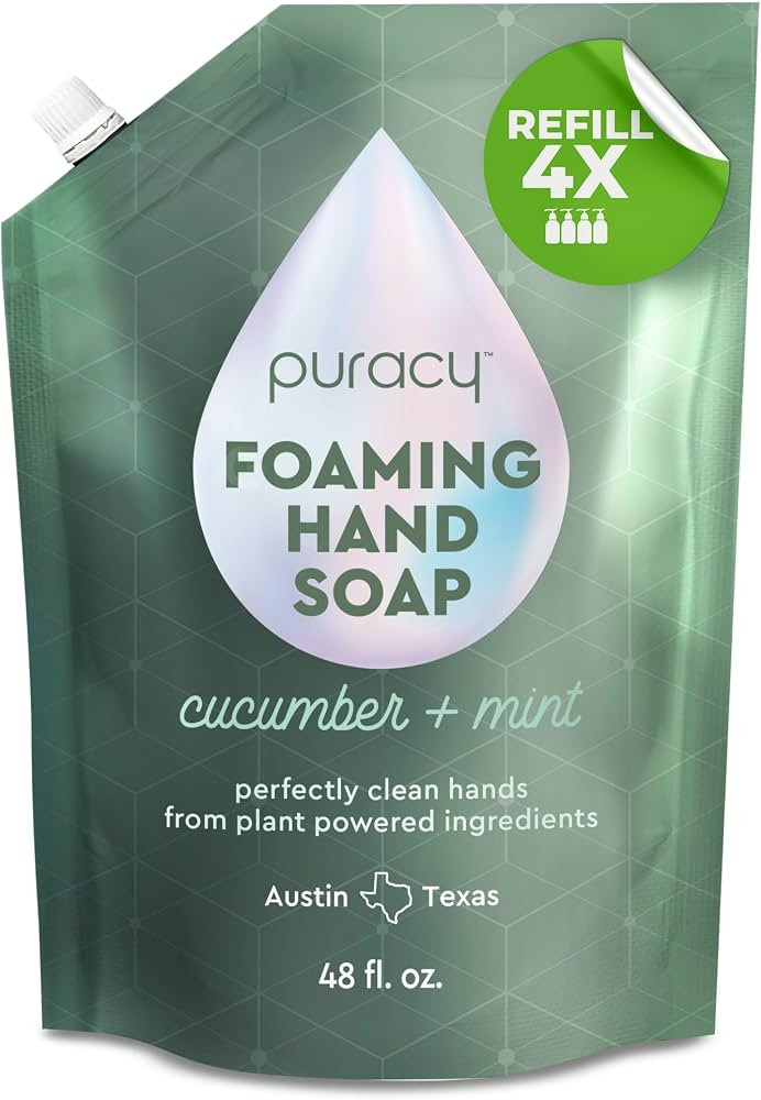 Puracy Foaming Hand Soap Refill, 3.1 pounds (Pack of 1) | 98.6% Plant-Based, Sulfate-Free | Cucum... | Amazon (US)