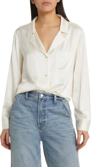 Satin Button-Up Top | Nordstrom