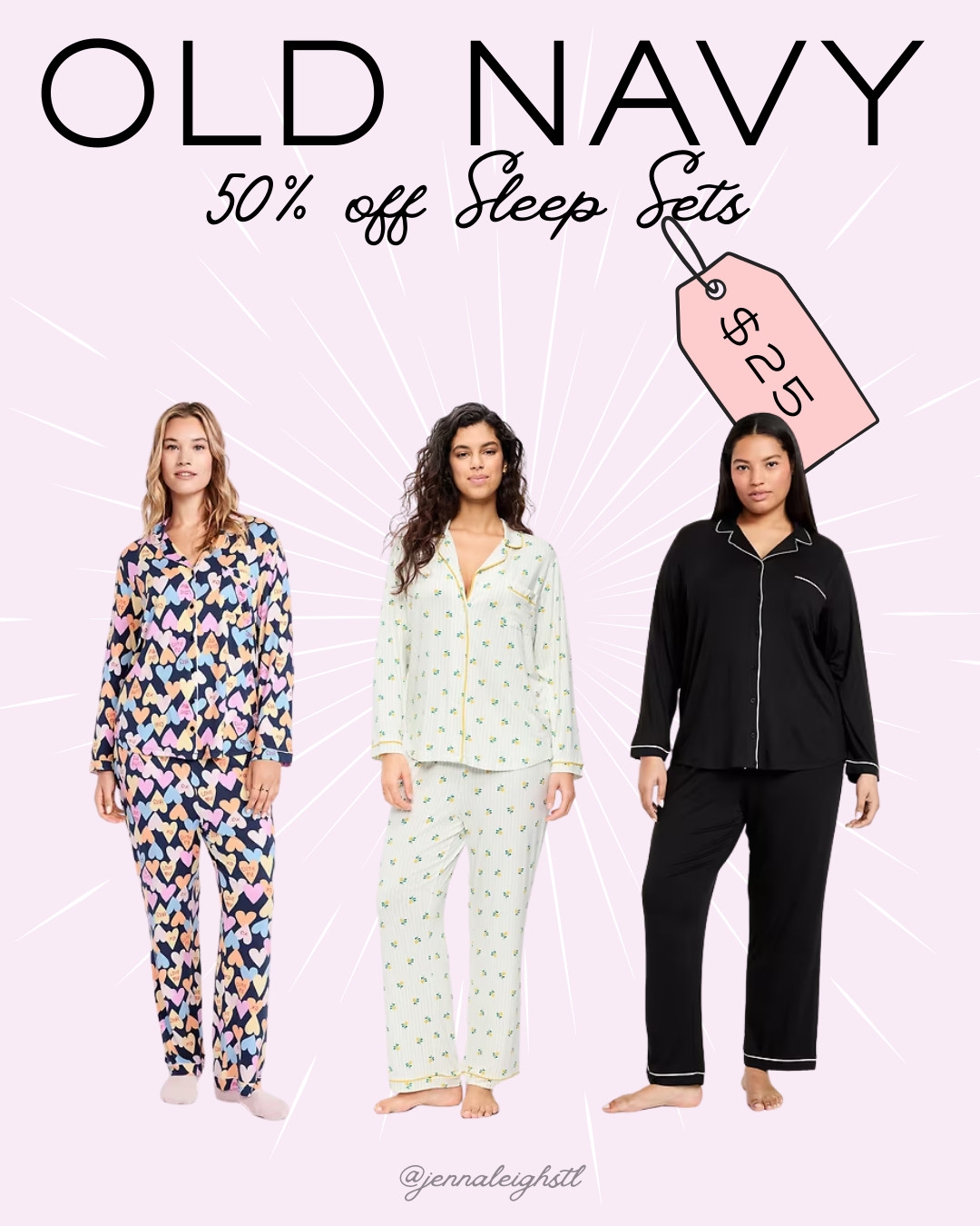 The Sunday Sleep Knit Jersey Pant Sets from Old Navy are 50% off, with so many prints to choose from and available in tall and petite lengths. 

 #LTKSaleAlert #LTKMidsize #LTKTall