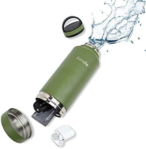 Bindle Bottle Vacuum Insulated Water Bottle, Stainless Steel & Double Walled, Hidden Stash/Storag... | Amazon (US)