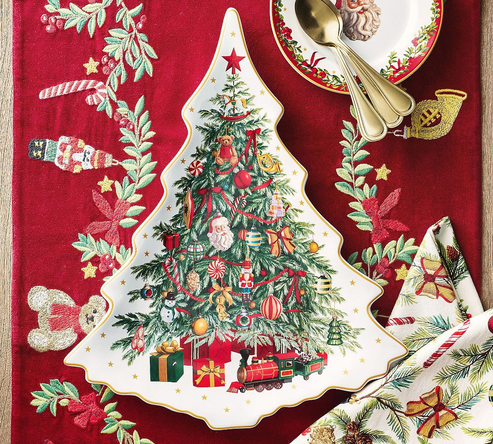 Nostalgic Christmas Icon Stoneware Serving Platter | Pottery Barn (US)