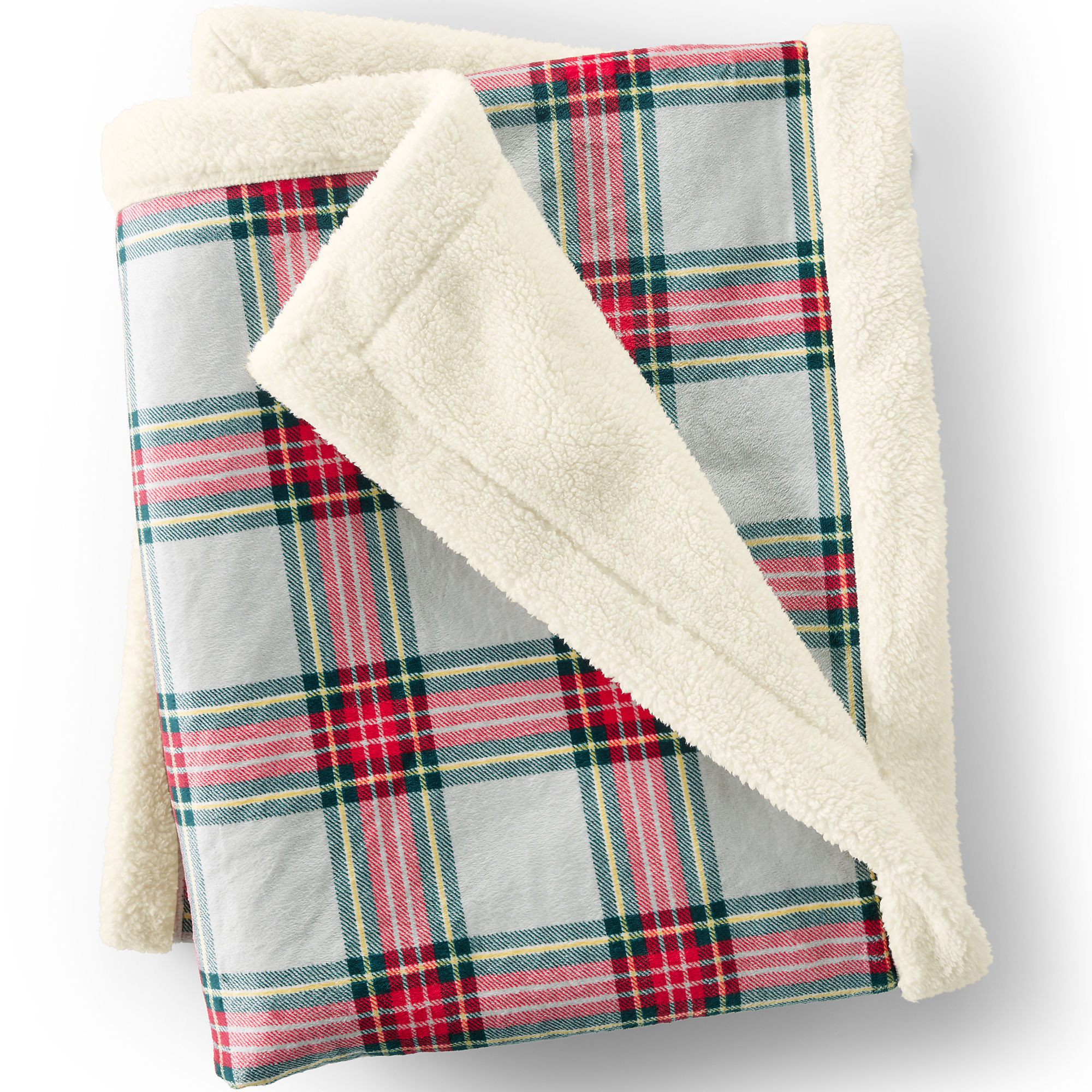 Sherpa Fleece Throw Blanket | Lands' End (US)