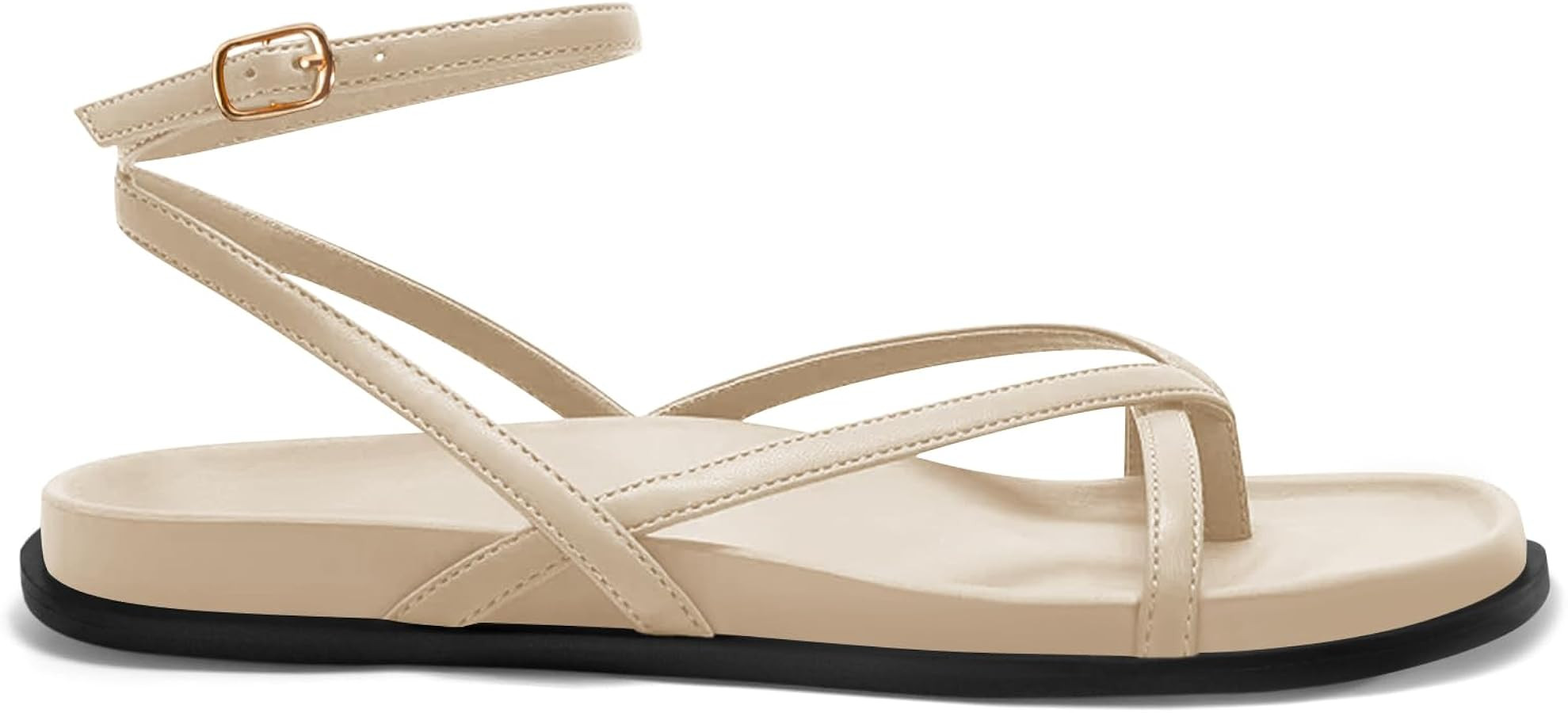 Coutgo Women's Strappy Flat Sandals | Amazon (US)