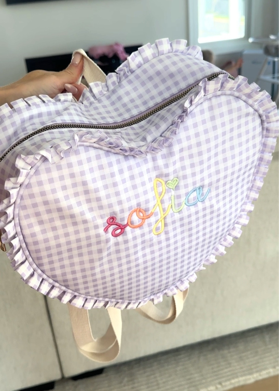 Sofia's heart shaped backpack! Customized name, color, don't, stitching etc.! Such a cute gift idea for a little girl's birthday or Christmas! 🩷🧡💛💚🩵😍 


#kidsgift
#girlsbirthday
#toddlergift
#girlbirthdaygift
#christmasgift
#giftidea
gift ideas for kids 🩷😍🫶🏼

#LTKKids #LTKItBag #LTKFamily
