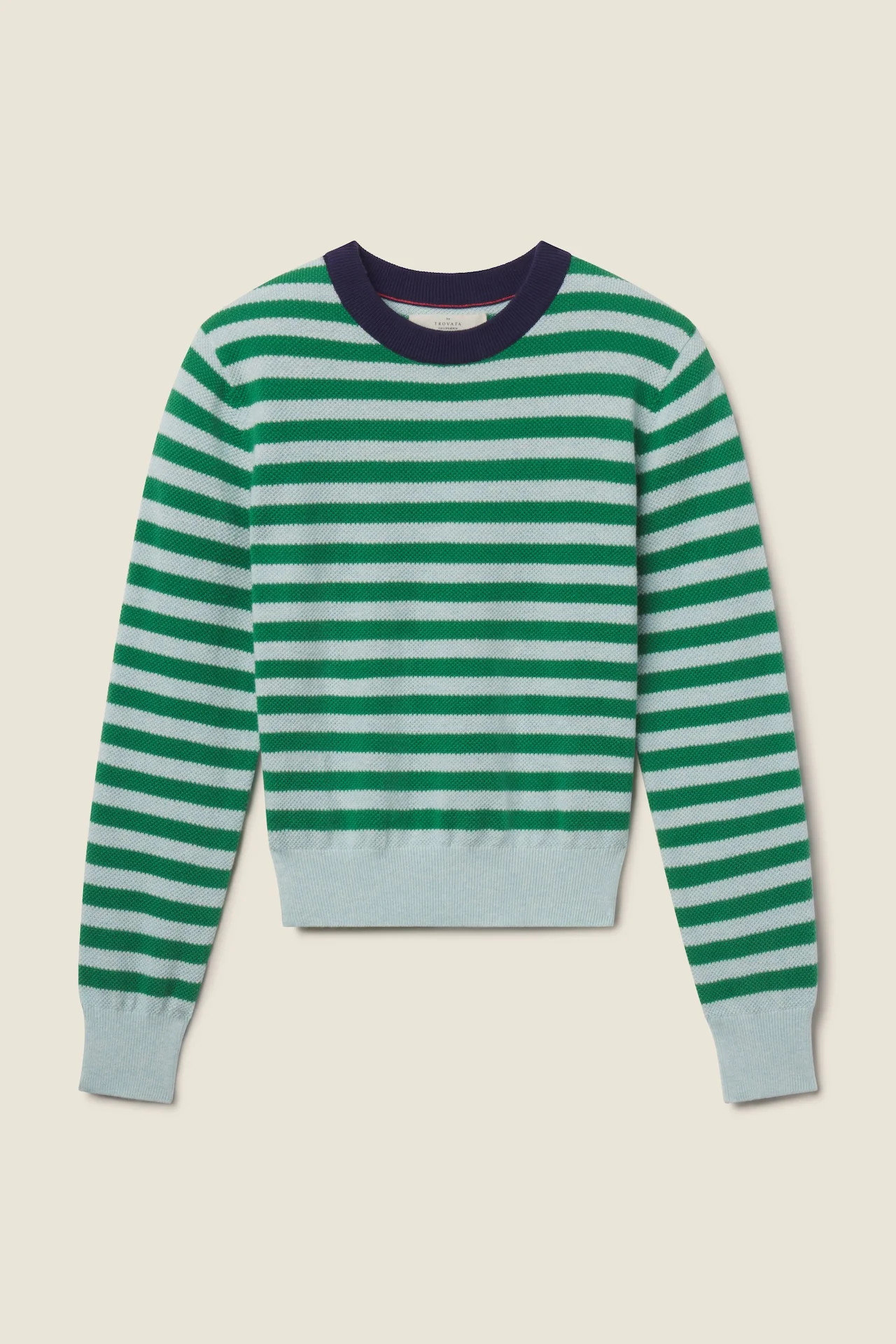 Cleo Sweater Green Stripe | TROVATA