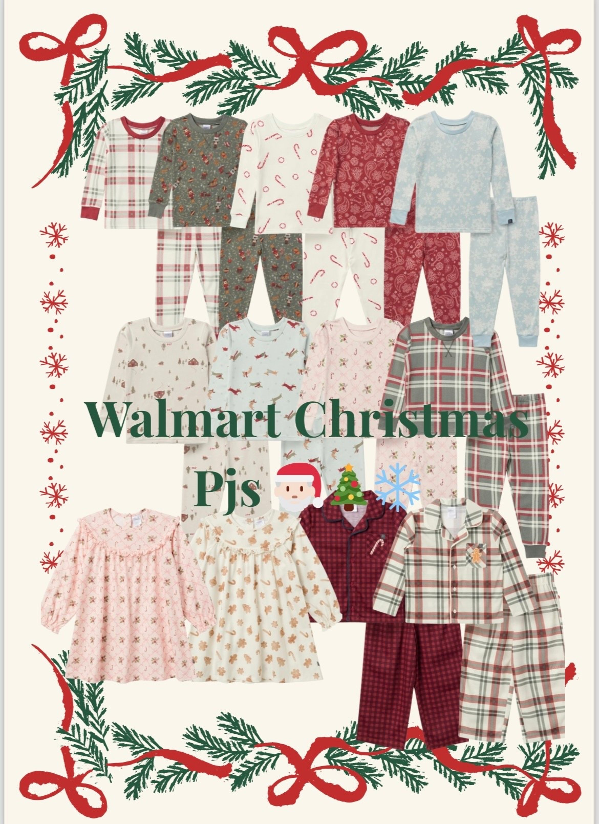 The cutest Walmart Christmas Pjs!