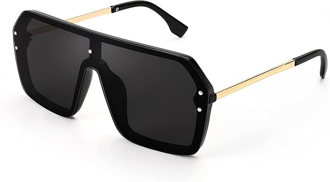FEISEDY Classic Siamese One Piece Sunglasses Nice Rimless Stylish Retro Design for Women Men B257... | Amazon (US)
