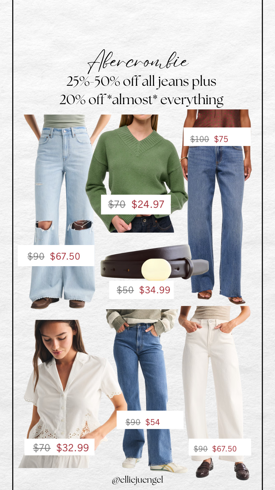 25%-50% off All jeans plus 20% off *almost* everything  

 #LTKootd #LTKSaleAlert