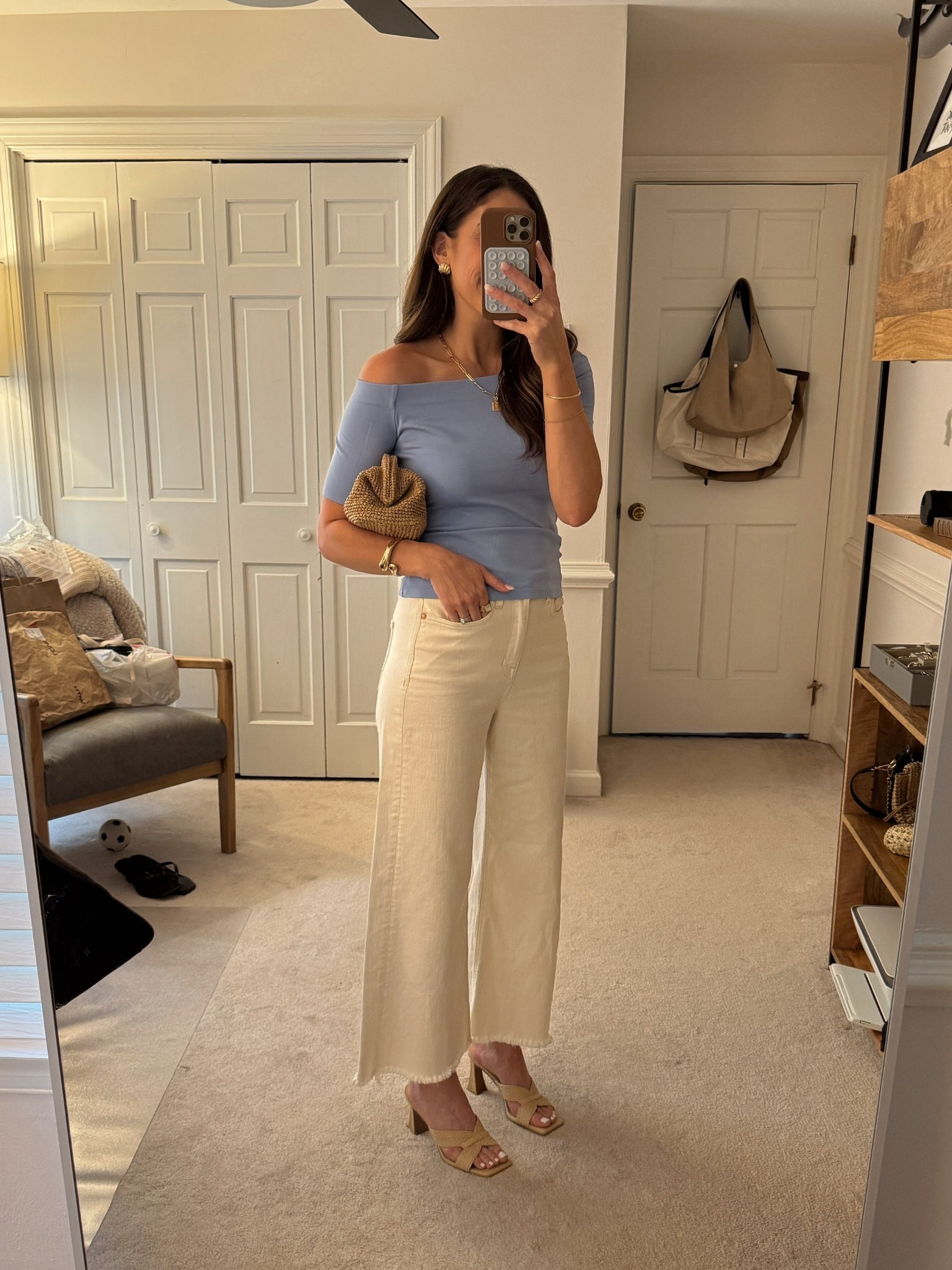 jeans are old AYR (The Must) but any of their current styles would be great. fave jeans by far!! and easy little off the shoulder top. 