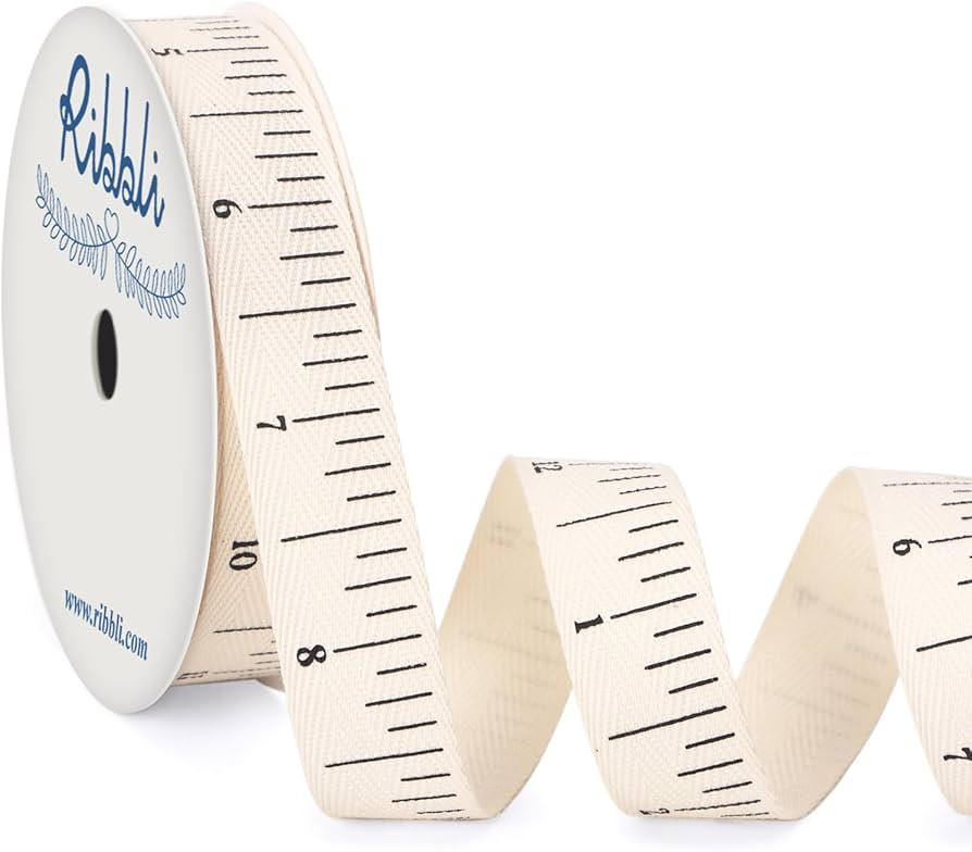 Ribbli Ruler Ribbon Natural Twill Tape Cotton Ribbon Use for Gift Wrapping Back to School Day Tea... | Amazon (US)