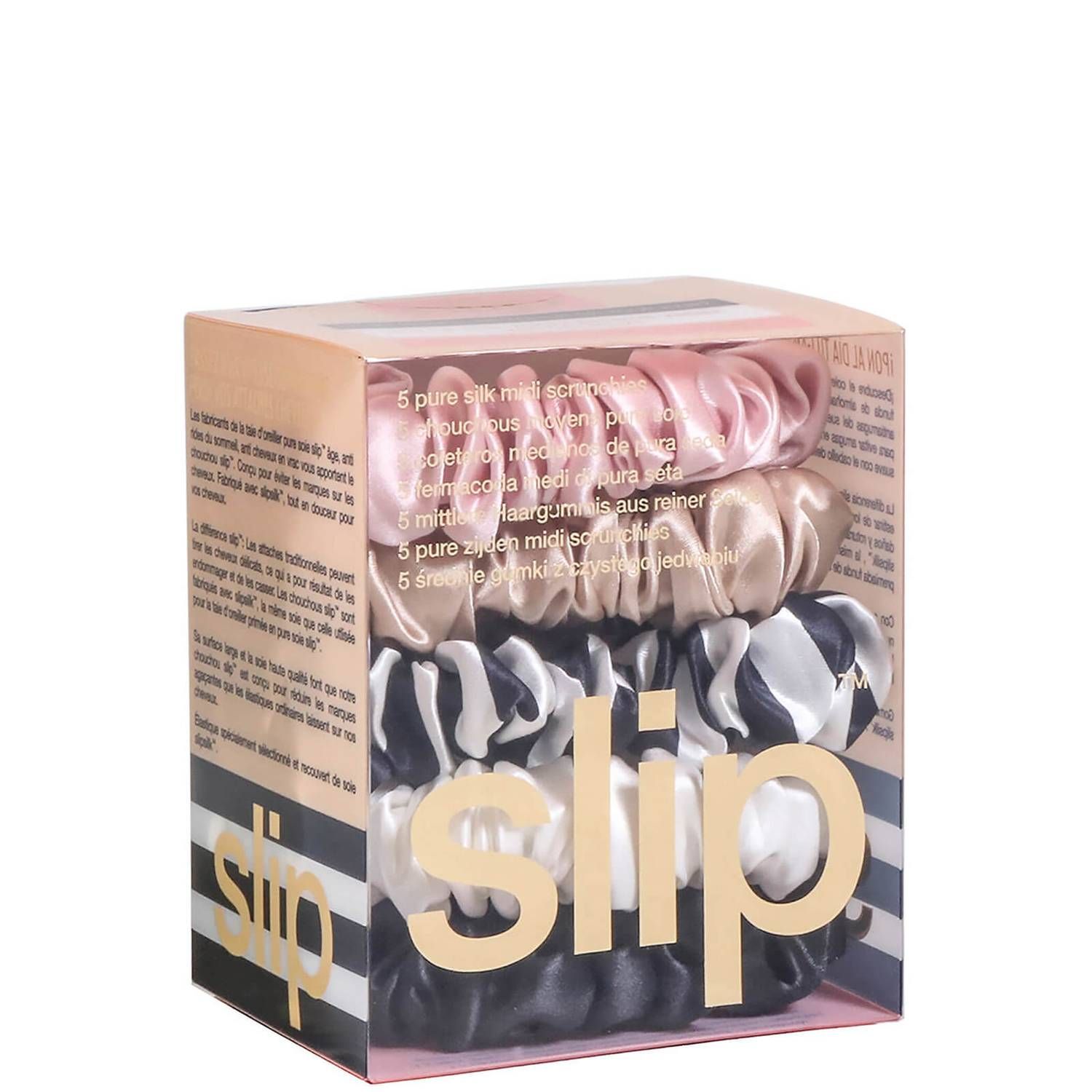 Slip Pure Silk 5-Pack Midi Scrunchies - Multi (5 piece) | Dermstore