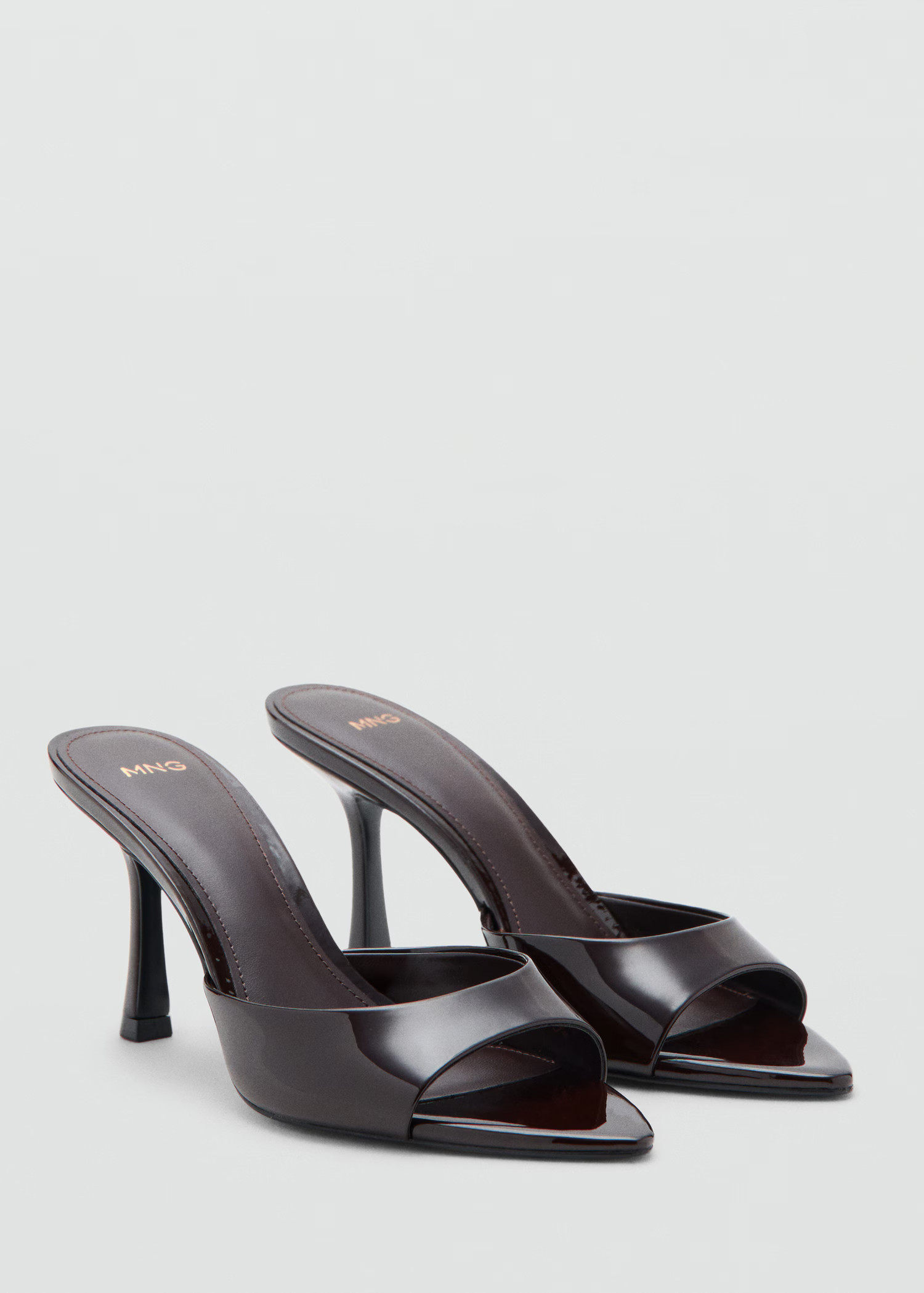 Patent leather high-heeled sandals | MANGO (UK)