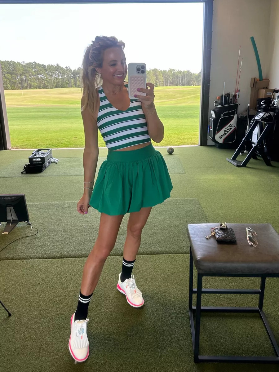 Added a skirt for golf 🙌🏼🤗 wearing XS in both 

 #LTKSeasonal #LTKActive #LTKStyleTip