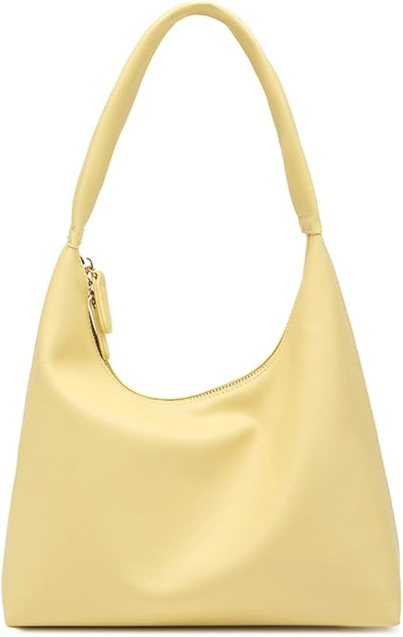 Slouchy PU Leather Hobo Bags Women Trendy Underarm Shoulder Bag Crescent Crossbody Purses College... | Amazon (US)