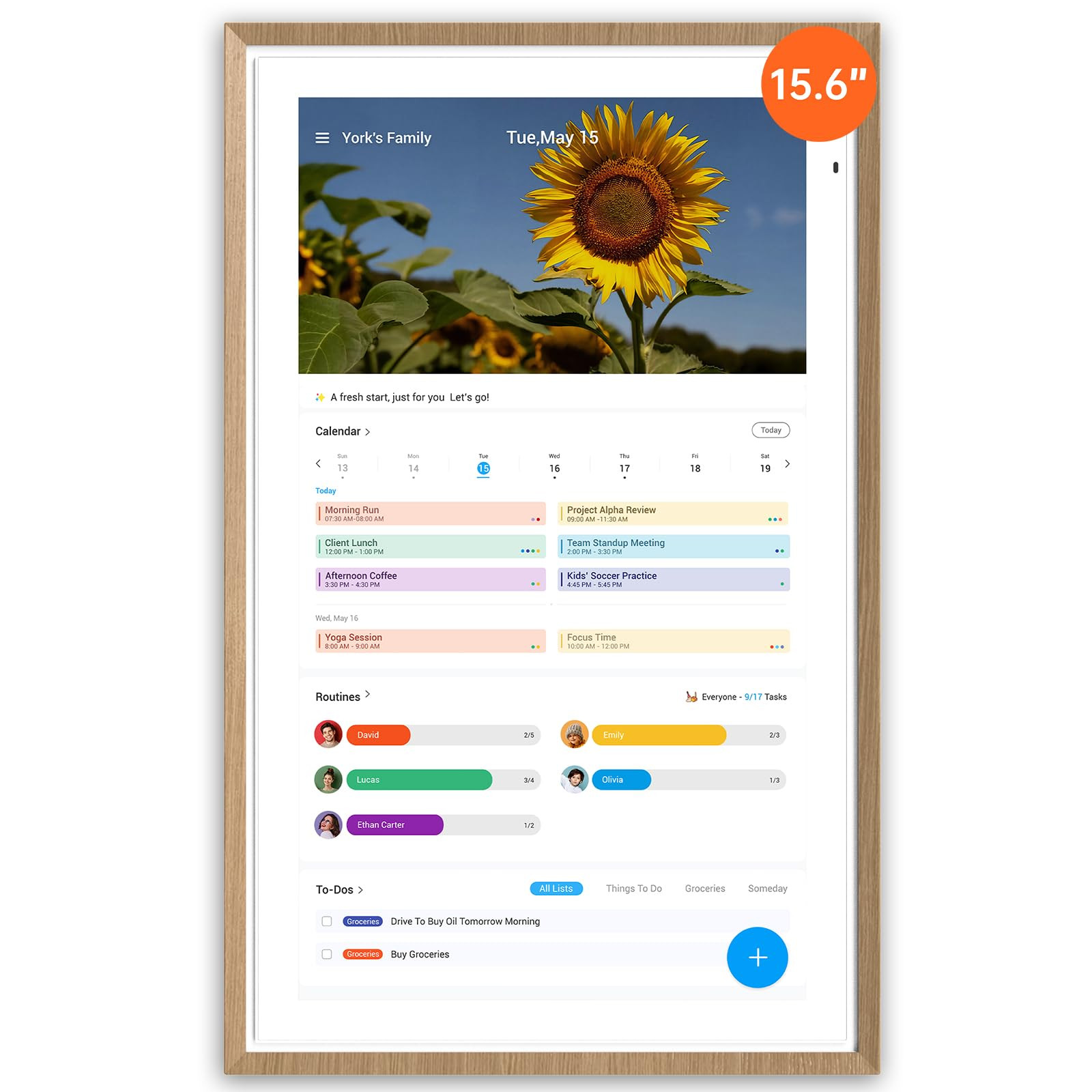 ApoloSign 15.6-inch Digital Calendar: Dual Mode Calendar with Google Play & Multi-calendar Sync, ... | Amazon (US)