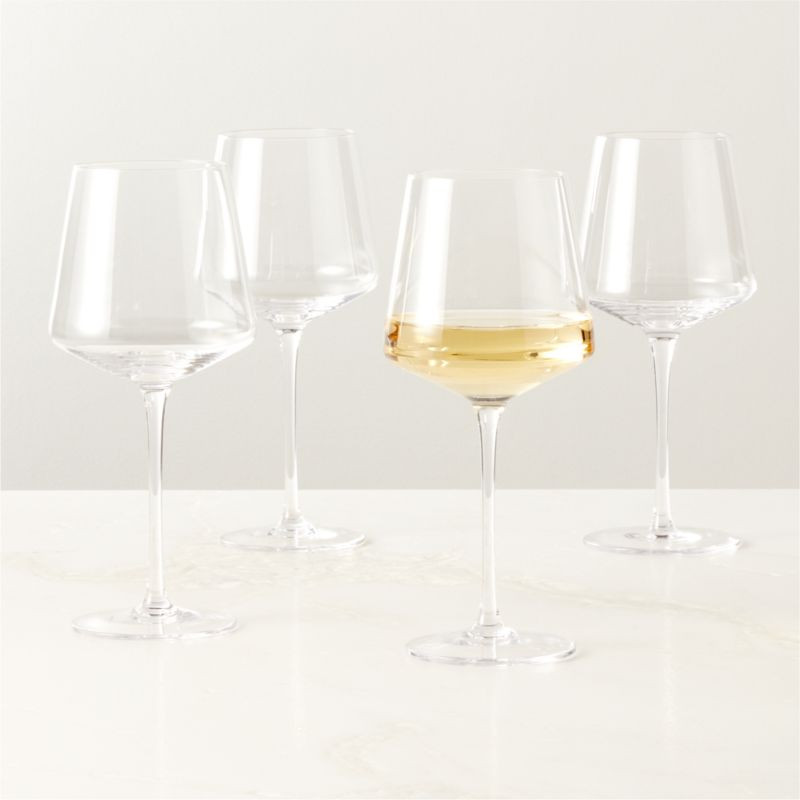 Muse Modern White Wine Glass Set of 4 + Reviews | CB2 | CB2