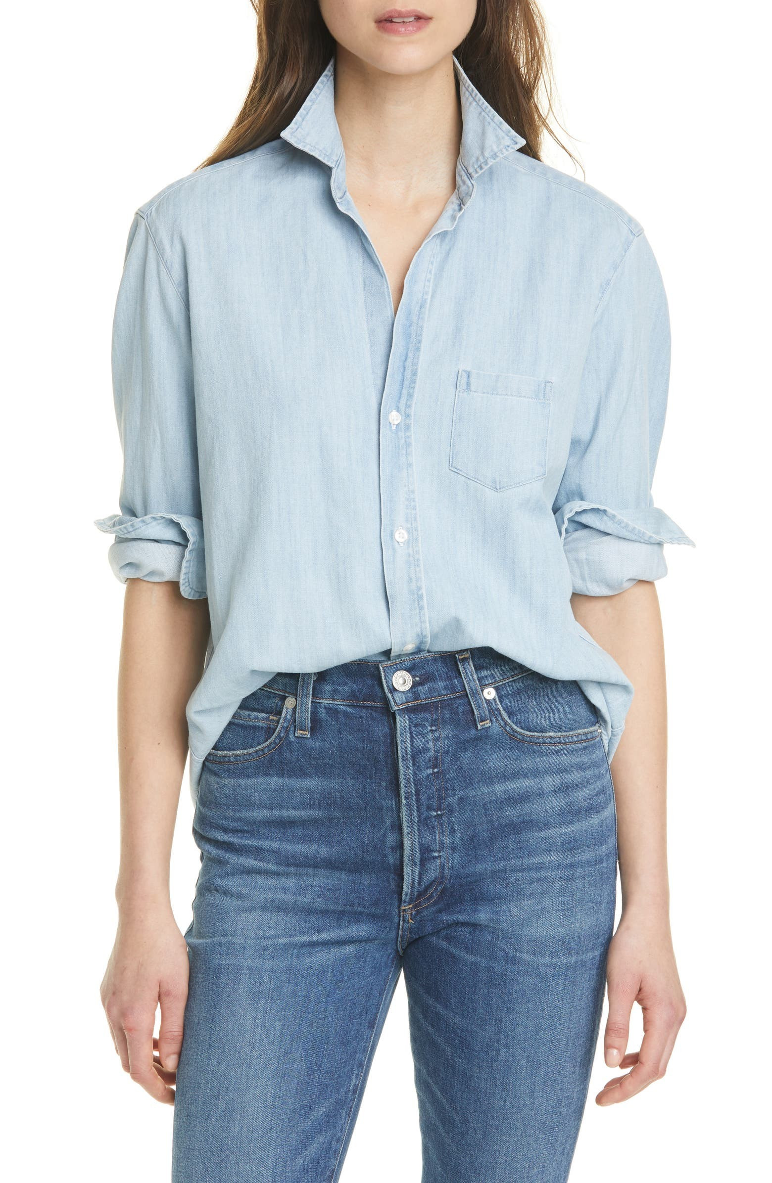 Cotton Chambray Button-Up Shirt | Nordstrom | Nordstrom