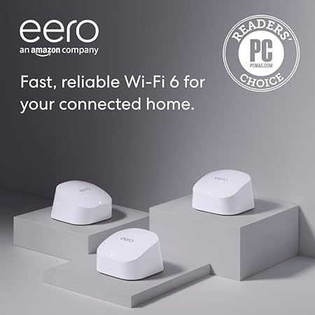 Amazon eero 6 mesh wifi system - Supports internet plans up to 500 Mbps, Coverage up to 4,500 sq.... | Amazon (US)