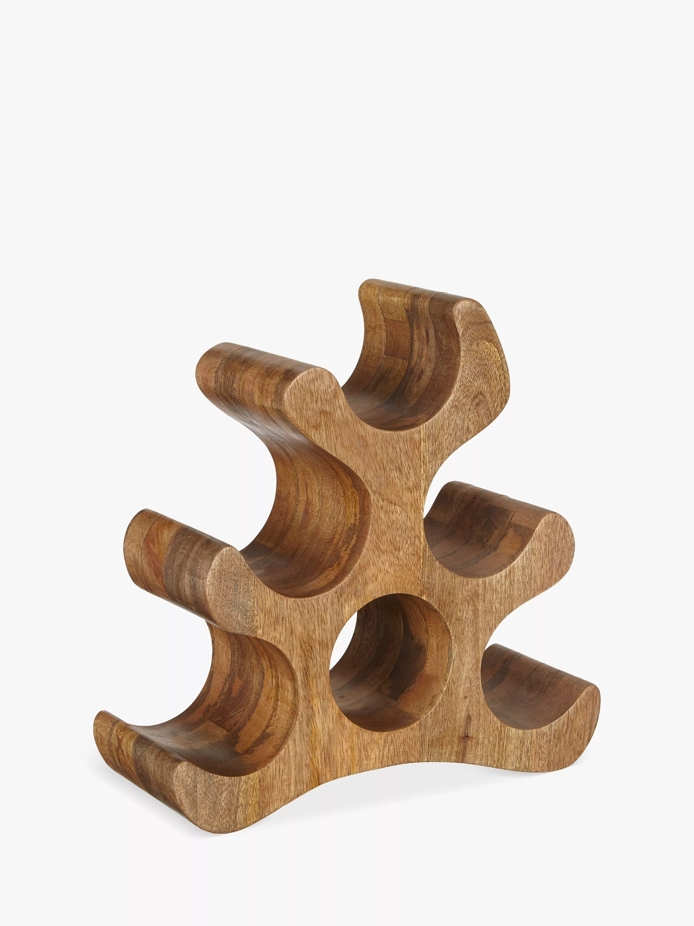 John Lewis Wine Rack, 6 Bottle, FSC-Certified (Mango Wood) | John Lewis (UK)