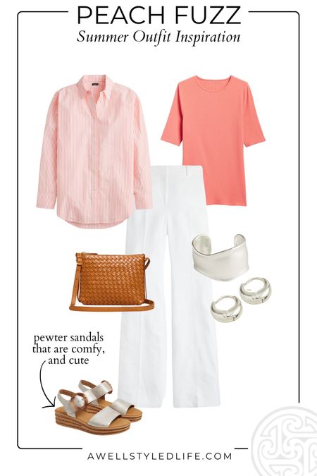 Summer Outfit Inspiration	

Button-up and pants from J.Crew, tee from Banana Republic. Shoes from Zappos, bag and jewelry from Madewell.

#fashion #fashionover50 #fashionover60 #summerfashion #summeroutfit #jcrew #bananarepublic #zappos 

#LTKOver40 #LTKStyleTip #LTKSeasonal
