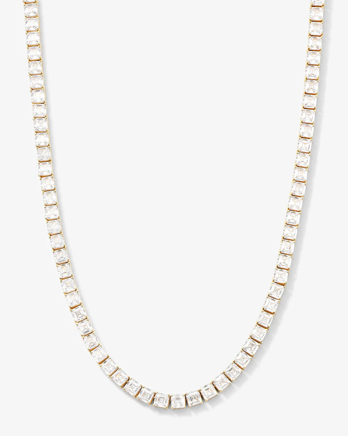 The Queen's Tennis Necklace 24" - Gold|White Diamondettes | Melinda Maria Jewelry
