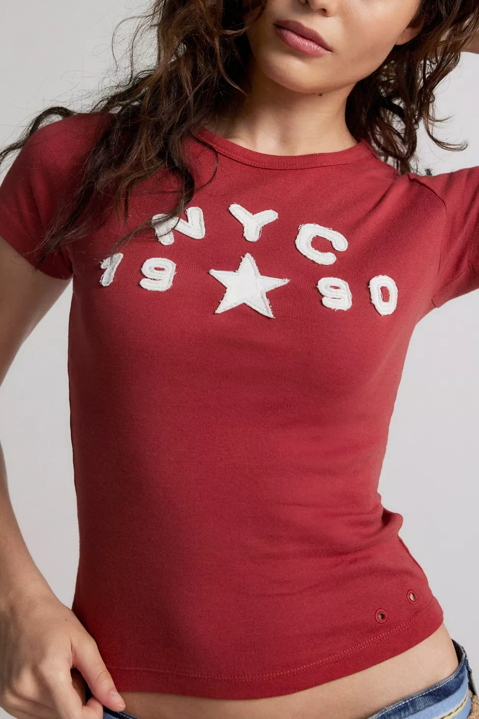 NYC 1990 Applique Baby Tee | Urban Outfitters (US and RoW)