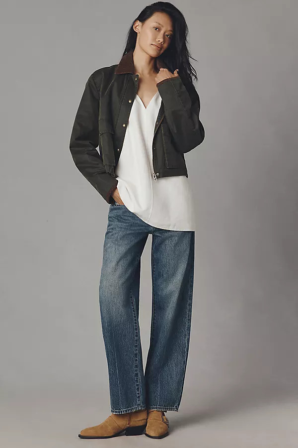 Lexi Petite Mid-Rise Straight Jeans | Anthropologie (US)