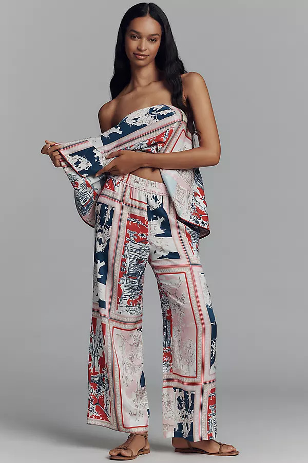 The Brooklin Wide-Leg Pull-On Pants: Printed Edition | Anthropologie (US)