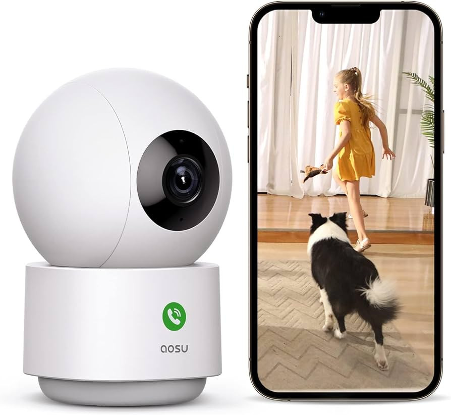 AOSU 2K Security Camera Indoor, Baby Monitor Pet Camera 360-Degree for Home Security,Camera with ... | Amazon (US)