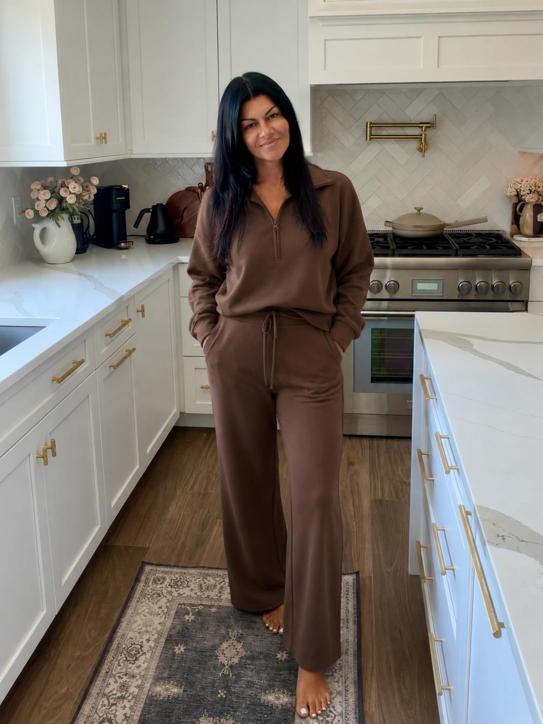 PRETTYGARDEN Women's 2 Piece Matching Lounge Set Sweatsuits | Zip Up Sweatshirt, Long Sleeve Pull... | Amazon (US)
