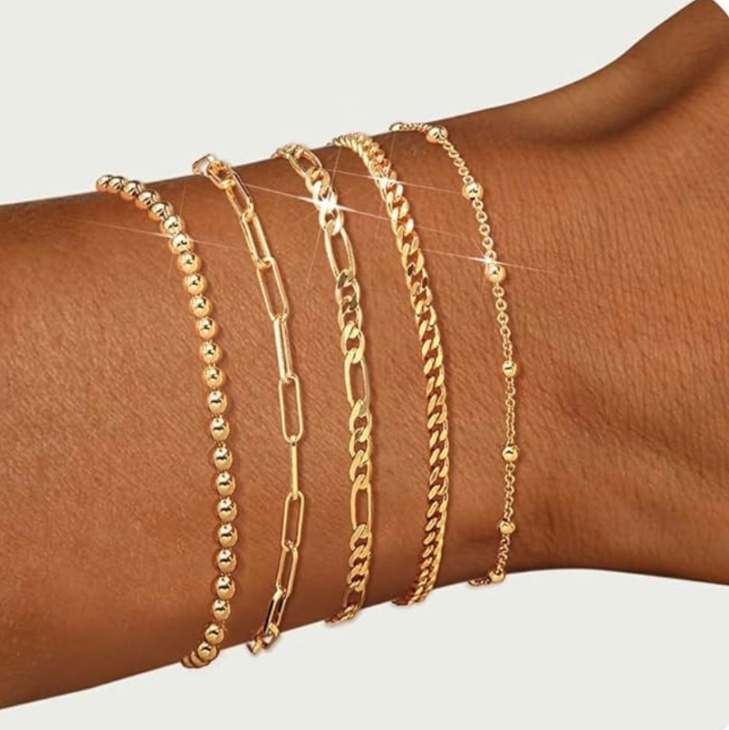 Amazon gold bracelet stack ✨
So chic for everyday wear — I love that you can wear them all together or mix and match with other pieces. Lightweight, adjustable, and perfect for layering with a watch or other bracelets.
Such a good affordable find if you love a clean, minimal jewelry look 🤍#amazonfinds
#amazonjewelry
#braceletstack
#stackablebracelets
#everydayjewelry
#minimalstyle
#neutralaccessories
#goldjewelry
#affordablefashion
#ltkstyle

#LTKGiftGuide #LTKFindsUnder50 #LTKootd
