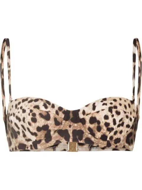 Dolce & Gabbana leopard-print Bikini Top - Farfetch | Farfetch Global