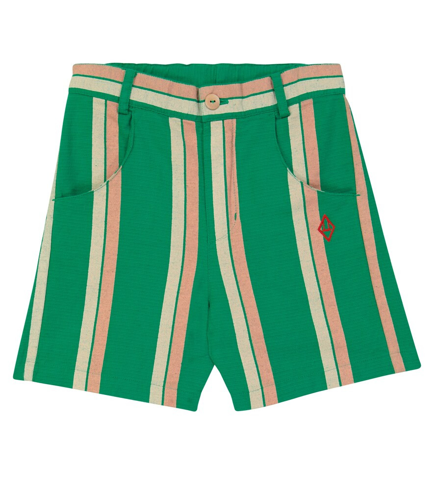 The Animals Observatory Pig striped cotton and linen shorts | Mytheresa (US/CA)