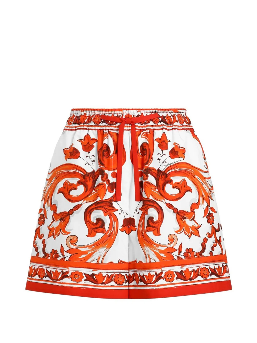 Majolica-print bermuda poplin shorts | Farfetch Global