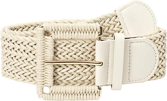 JASGOOD Straw Woven Wide Waist Belt for Dress Ladies Boho Rattan Belt for Women Fashion Big Buckl... | Amazon (CA)