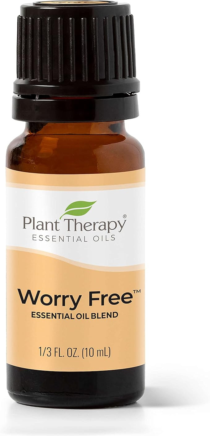 Plant Therapy Worry Free Essential Oil Blend 10 mL (1/3 oz) Calming Relief Blend 100% Pure, Undil... | Amazon (US)