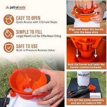 Petratools 2 Gallon Pump Sprayer - HD201 Garden Sprayer for Weeds, Lawn Care & Pesticides - 52" L... | Amazon (US)