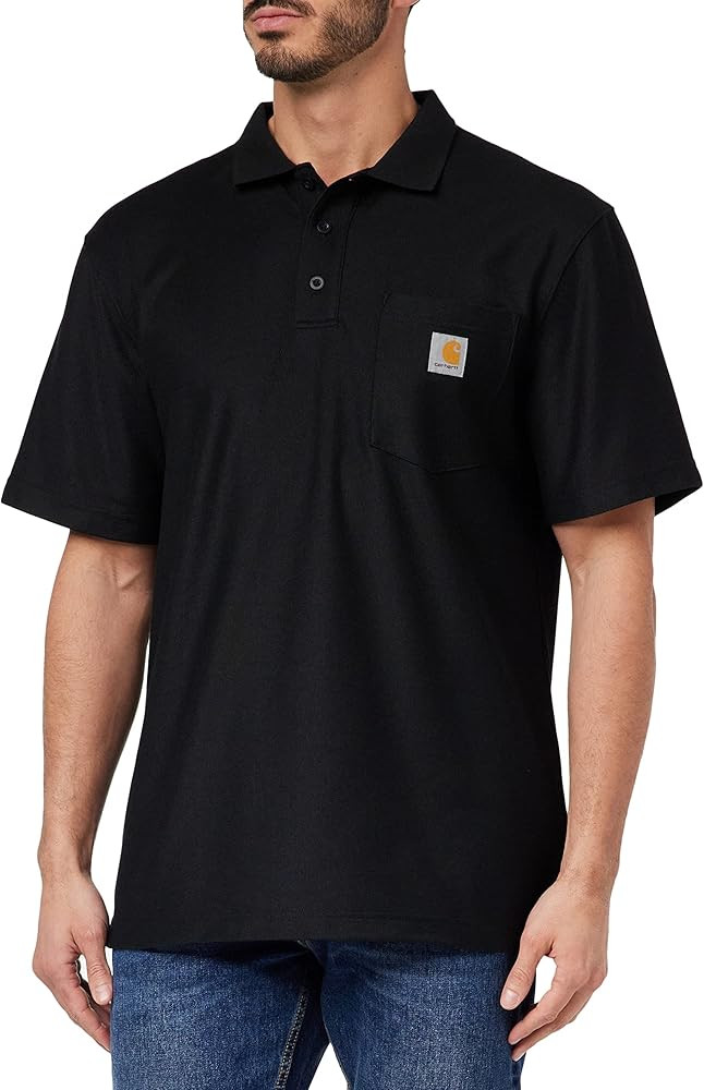 Carhartt Men's Loose Fit Midweight Short-Sleeve Pocket Polo K570 | Amazon (US)